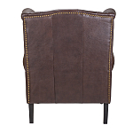 Кресло из натуральной кожи на 4-х деревянных ножках из массива бука Thomas Armchair brown варинант исполнения - 3 | Loft Concept в Волгограде