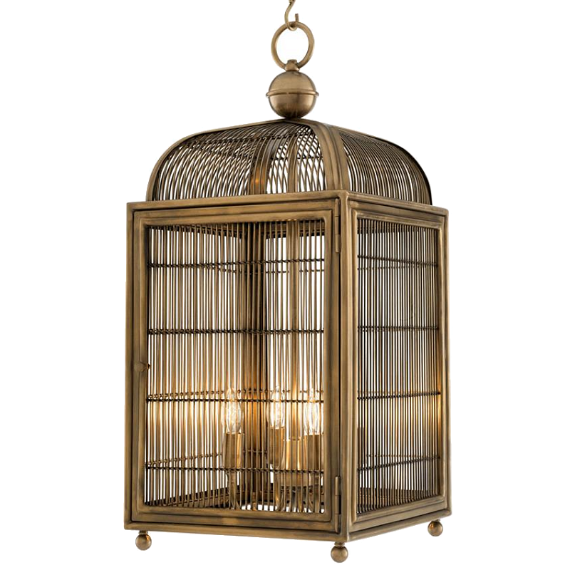 Люстра Lantern Falcon Латунь Античная полированная Люстра Lantern Falcon Латунь Античная полированная в Волгограде | Loft Concept