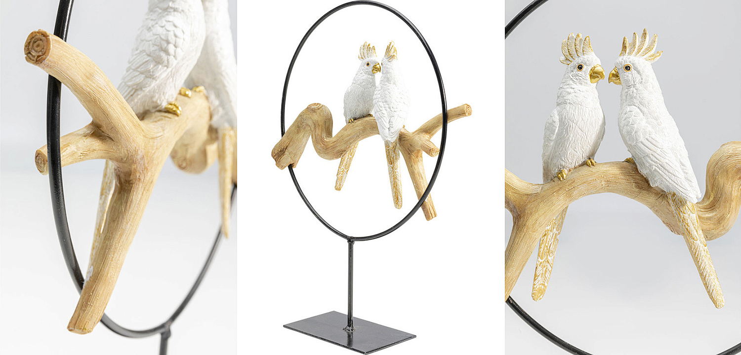 Статуэтка White Parrots in a ring Статуэтка White Parrots in a ring - Loft-Concept в Волгограде