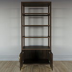 Стеллаж со стеклянными полками Elsa Dreams Walnut варинант исполнения - 4 | Loft Concept в Волгограде