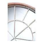 Зеркало-окно настенное в венецианском стиле с деревянной рамой бежевого цвета Venetian Smooth варинант исполнения - 2 | Loft Concept в Волгограде