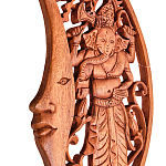 Панно из дерева Ганеша и месяц Panel With Animals варинант исполнения - 3 | Loft Concept в Волгограде