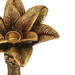 Подсвечник в форме пальмы с резными листьями и текстурным основанием Golden palm leaves варинант исполнения - 3 | Loft Concept в Волгограде