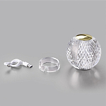 Настольная лампа с прозрачным шарообразным плафоном на цилиндрической подставке Crystal Globule варинант исполнения - 3 | Loft Concept в Волгограде