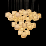 Люстра подвесная с квадратными плафонами из натурального камня Glowing Spheres варинант исполнения - 6 | Loft Concept в Волгограде