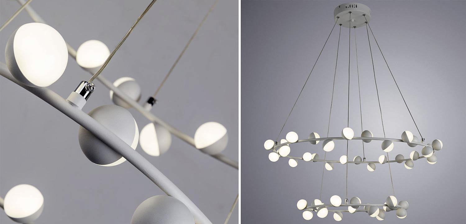 Люстра Vilelme Chandelier white double Люстра Vilelme Chandelier white double - Loft-Concept в Волгограде
