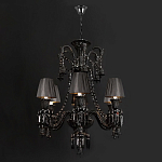 Люстра подвесная с плиссированными абажурами и множеством подвесок черного цвета Диаметр 62 см Lustre Reverie варинант исполнения - 2 | Loft Concept в Волгограде