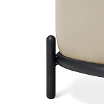 Банкетка овальная бежевый велюр на 4-х металлических ножках черного цвета SANJAY варинант исполнения - 4 | Loft Concept в Волгограде