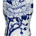 Ваза с бело-синей росписью и изображением цветов Blue & White Ornament варинант исполнения - 1 | Loft Concept в Волгограде