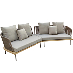 Диван садовый угловой Counter серый варинант исполнения - 1 | Loft Concept в Волгограде