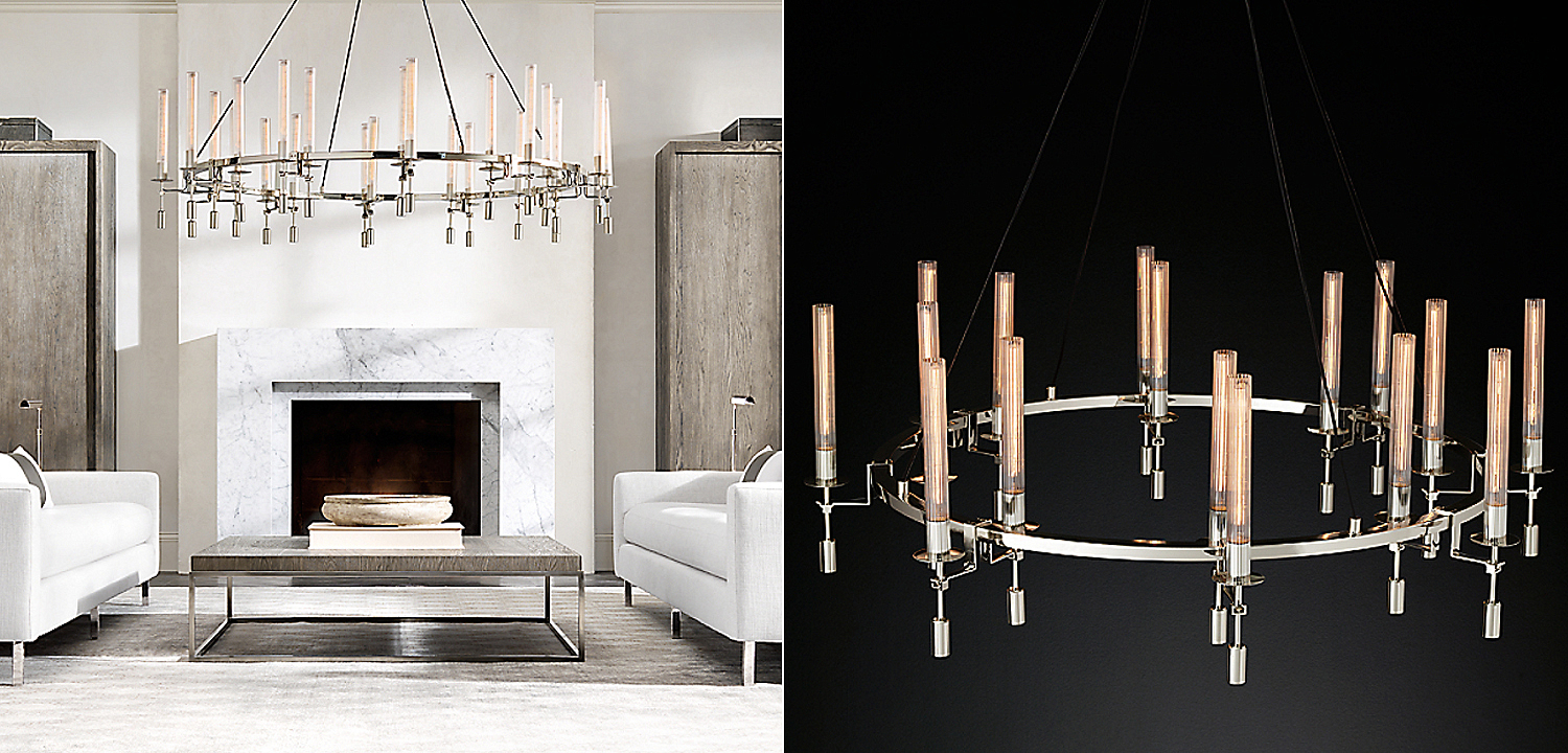 Люстра Restoration Hardware Fontanelle Chandelier nickel Люстра Restoration Hardware Fontanelle Chandelier nickel - Loft-Concept в Волгограде