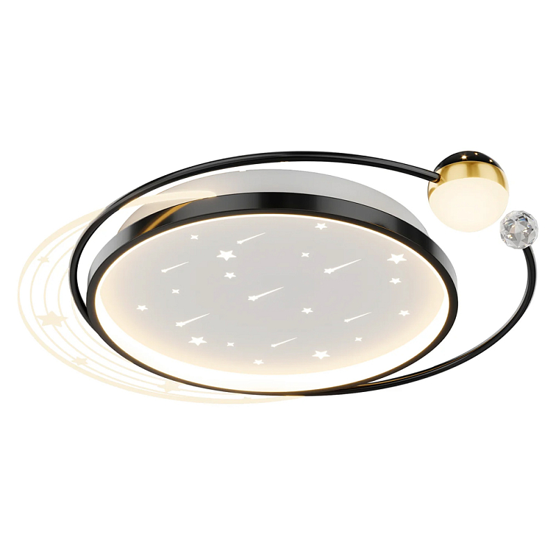 Потолочный светильник с эффектом звездного неба Space of Magic Черный Золотой Белый в Волгограде | Loft Concept 