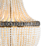 Люстра каплевидной формы декорированная нитями стеклянных бусин молочного цвета Bead threads варинант исполнения - 1 | Loft Concept в Волгограде