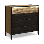 Комод 4 ящика с подсветкой на рельефном фасаде Warm Industrial варинант исполнения - 3 | Loft Concept в Волгограде