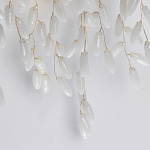 Бра золотого цвета с ветвями и белыми овальными стеклянными подвесками Droplet Chandelier варинант исполнения - 5 | Loft Concept в Волгограде