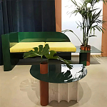 Дизайнерский журнальный стол с рельефным основанием Dutynor варинант исполнения - 3 | Loft Concept в Волгограде