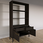 Стеллаж Primo с ящиками Темный орех варинант исполнения - 7 | Loft Concept в Волгограде