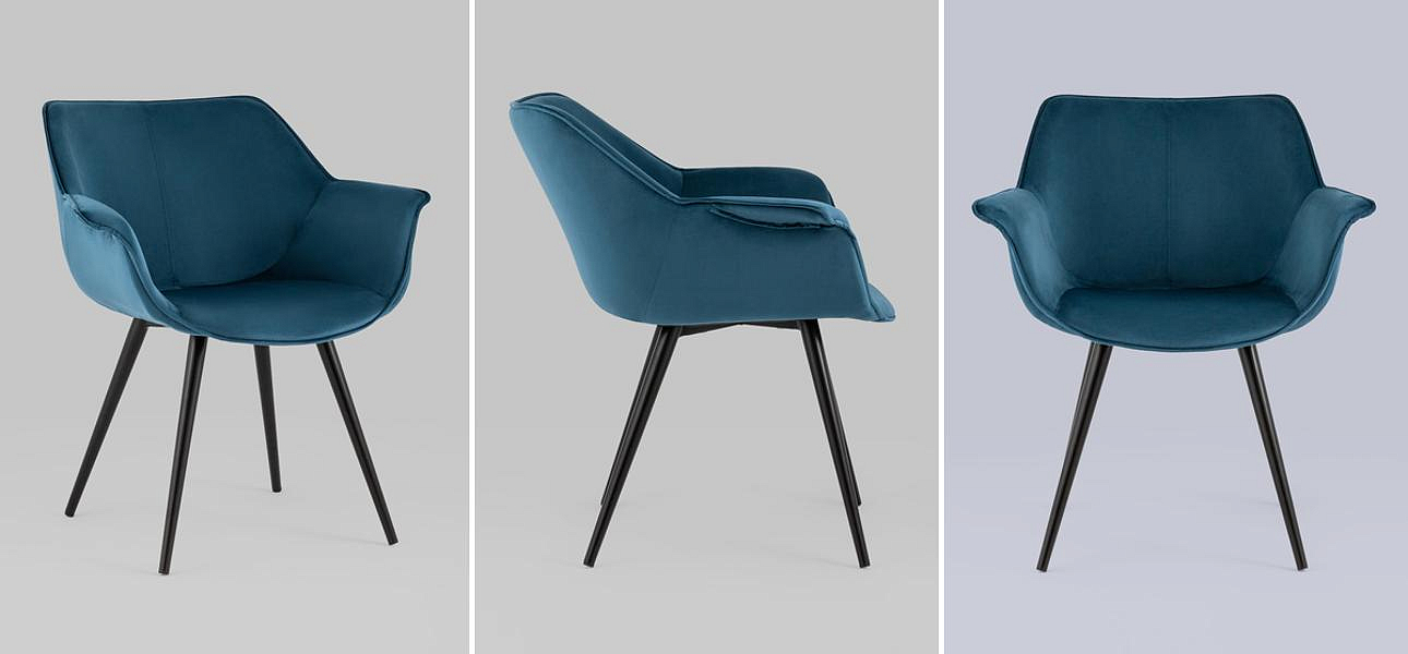 Стул Mason chair Пыльно-Синий Велюр Стул Mason chair Пыльно-Синий Велюр - Loft-Concept в Волгограде
