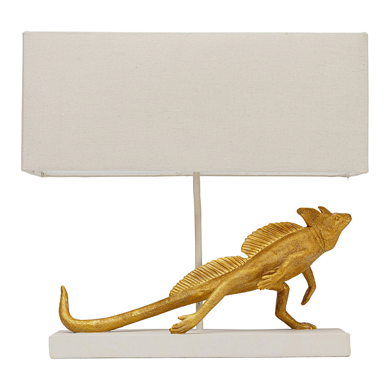 Настольная лампа Золотая Игуана Бежевый Золотой в Волгограде | Loft Concept 