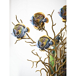 Ваза зеленая с бронзовыми ветвями и фарфоровыми рыбками Eden Garden варинант исполнения - 2 | Loft Concept в Волгограде