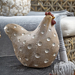 Статуэтка курица с текстурной поверхностью бежевого цвета Rustic Chicken варинант исполнения - 3 | Loft Concept в Волгограде