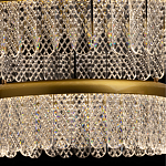 Люстра двухъярусная с золотого цвета и прозрачными подвесками Pettico варинант исполнения - 5 | Loft Concept в Волгограде