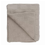 Плед из хлопка рельефной вязки бежево-серого цвета Waffle Comfort варинант исполнения - 1 | Loft Concept в Волгограде