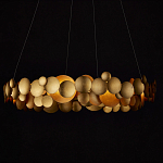 Люстра круглая из многослойных золотых дисков Metal Disc Chandelier варинант исполнения - 6 | Loft Concept в Волгограде