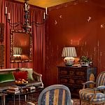 Обои с вышивкой ручной работы Ceres Original colourway on wool sateen варинант исполнения - 2 | Loft Concept в Волгограде