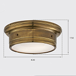 Потолочный светильник круглый цвета состаренная латунь Modern Simple Ceiling Light варинант исполнения - 5 | Loft Concept в Волгограде