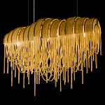 Люстра подвесная с металлическими цепочками и изогнутыми металлическими дугами 72 см Atlantis Chain варинант исполнения - 19 | Loft Concept в Волгограде