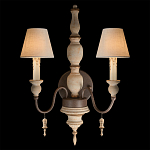 Бра с двумя конусовидными белыми тканевыми абажурами Terrain варинант исполнения - 2 | Loft Concept в Волгограде