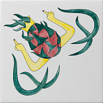 Плитка дизайнерская Драконий фрукт варинант исполнения - 2 | Loft Concept в Волгограде