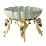 Чаша с орнаментом на бронзовых ножках в виде ангелов Eden Garden варинант исполнения - 1 | Loft Concept в Волгограде