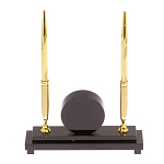 Часы настольные с двумя ручками из натурального камня Stone Clock варинант исполнения - 7 | Loft Concept в Волгограде