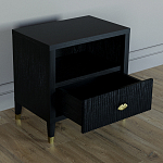 Прикроватная тумбочка с полкой Elsa Dreams Black варинант исполнения - 2 | Loft Concept в Волгограде