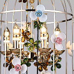 Люстра в виде клетки с цветами Flower Cell варинант исполнения - 2 | Loft Concept в Волгограде