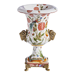 Ваза из фарфора с бронзовыми Овнами Bronze Aries варинант исполнения - 1 | Loft Concept в Волгограде