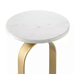 Столик приставной с овальным золотым основанием Oval Gold Base варинант исполнения - 2 | Loft Concept в Волгограде