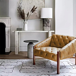 Дизайнерский журнальный стол с чёрной круглой столешницей Visanyp варинант исполнения - 3 | Loft Concept в Волгограде