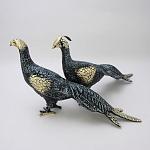 Статуэтка бронзовая пара Павлины синие Bronze Birds варинант исполнения - 2 | Loft Concept в Волгограде