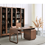 Стол рабочий округлой формы с 3-мя ящиками  Working Moonnut Table варинант исполнения - 3 | Loft Concept в Волгограде