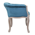 Кресло низкое в стиле прованс Louis French Armchair blue velour варинант исполнения - 1 | Loft Concept в Волгограде