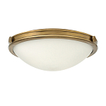 Потолочный светильник цвета латунь с полусферическим матовым белым плафоном Hinkley варинант исполнения - 4 | Loft Concept в Волгограде