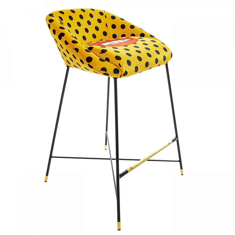 Барный стул Seletti High Stool Shit Черный Желтый Барный стул Seletti High Stool Shit Черный Желтый в Волгограде | Loft Concept
