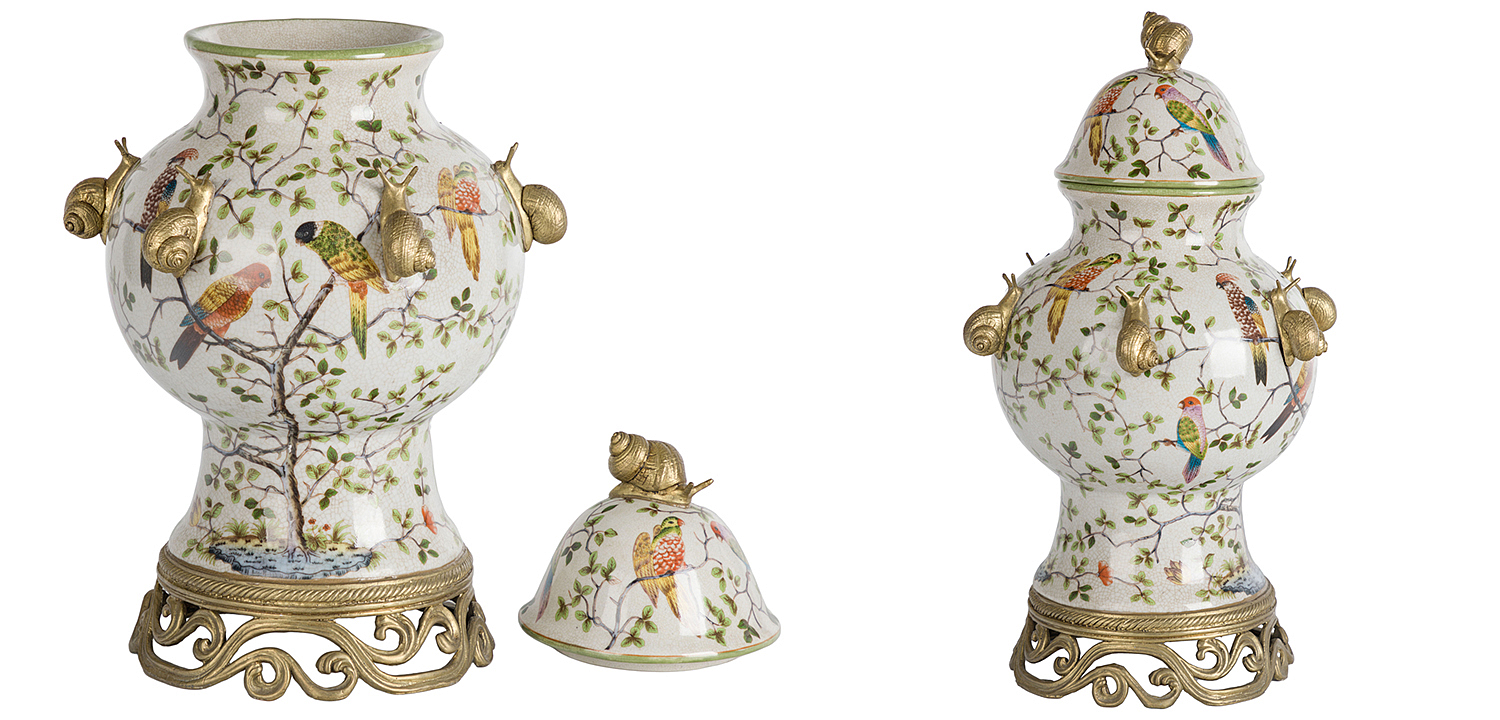 Ваза с крышкой Golden Snails Vase Ваза с крышкой Golden Snails Vase - Loft-Concept в Волгограде