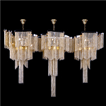 Люстра большая из золотистых металлических цепочек Atlantis Chain варинант исполнения - 1 | Loft Concept в Волгограде