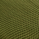 Плед из хлопка жемчужной вязки оливкового цвета Waffle Comfort варинант исполнения - 3 | Loft Concept в Волгограде