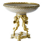 Чаша фарфоровая на двух бронзовых ангелах Eden Garden варинант исполнения - 2 | Loft Concept в Волгограде