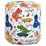 Пуф детский круглый с принтом Dinosaurs CHILDHOOD варинант исполнения - 1 | Loft Concept в Волгограде